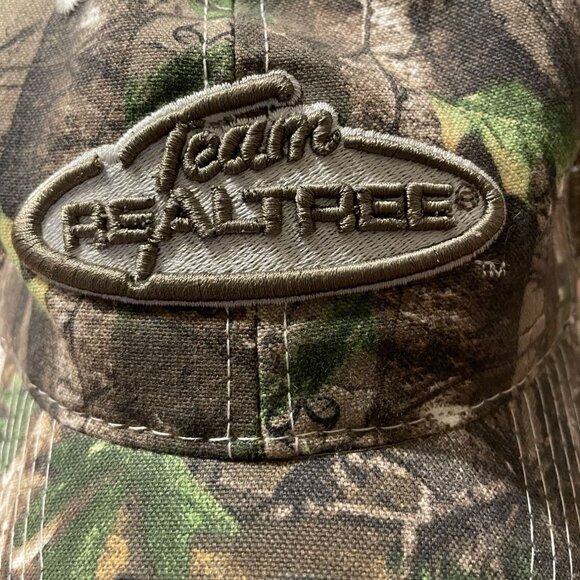 Mens Team Realtree Signature Camo Mesh Trucker Cap Adjustable Outdoor Hunt Hat - Picture 4 of 14